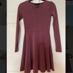 Wine Red long sleeve dress